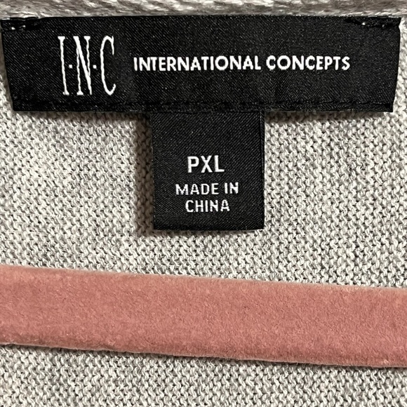 INC Color Block crew neck Sweater size XL petite - Picture 4 of 9